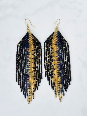 Handmade Starry Boho Beaded Fringe Earrings - Women Jewelry Boheme